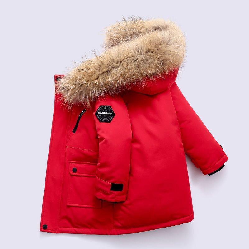 Jungen Dicke Baumwoll-Kapuzenjacke - Mittellang, Trendiger Stil für Ältere Kinder
