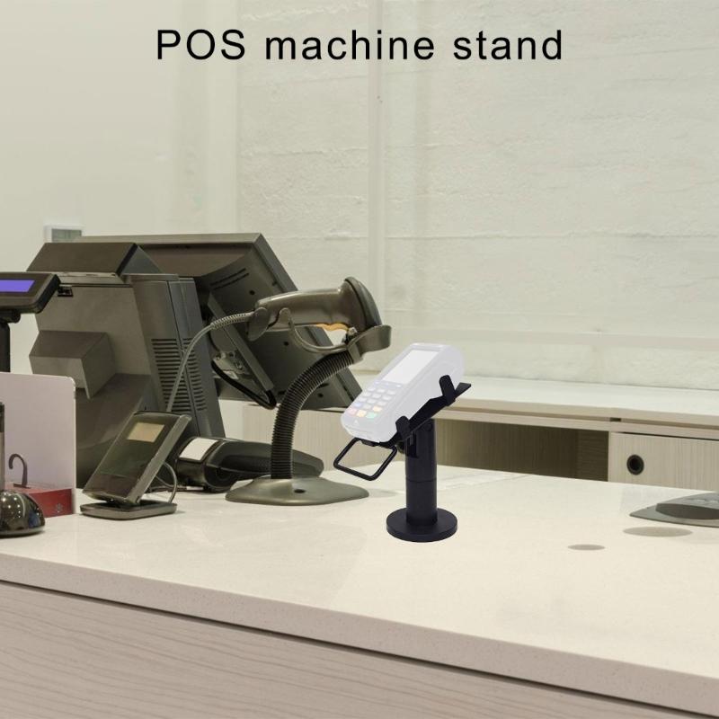 Desk Mounted POS Machine Bracket Antislip Pad POS Machine Display Bracket Cashiers Rack for Cash Register