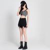 Women's High-Waisted Raw Edge Ripped Denim Shorts - Hong Kong Style Retro A-Line