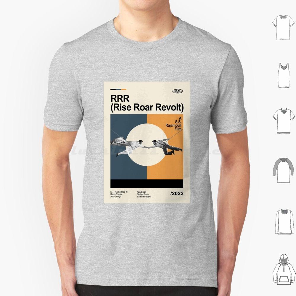 Rrr  Rise Roar Revolt  Movie T Shirt Big Size 100 Cotton Rrr National Forest Telugu Ntr Rrr Movie Tollywood Bollywood Ram S