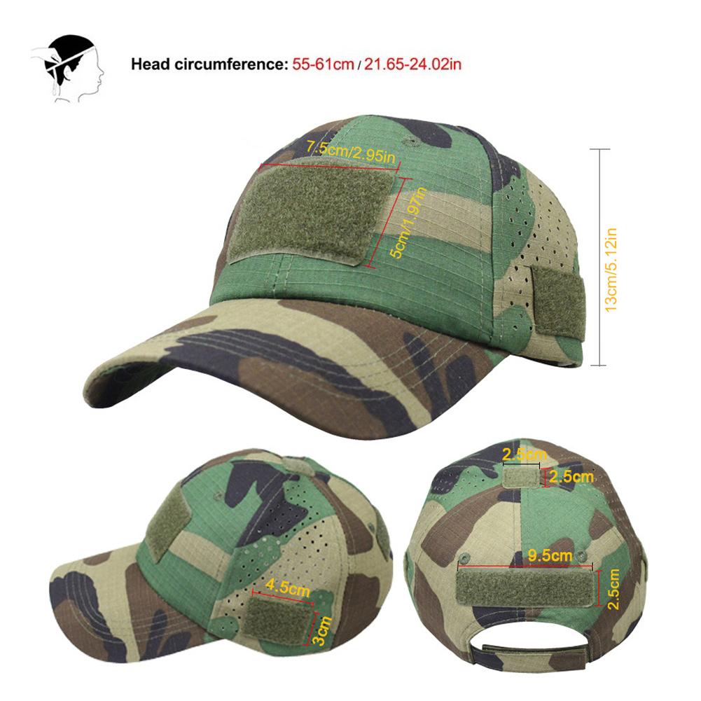 Tactical Camouflage Baseball Cap Summer Sun Hats Baseball Caps Breathable Fishing Hat For Camouflage Hiking Hat Trucker