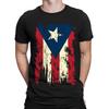 Distressed Puerto Rico Flag Mens TShirt Short Sleeve Casual Cotton Summer ONeck Shirts Men Clothing
