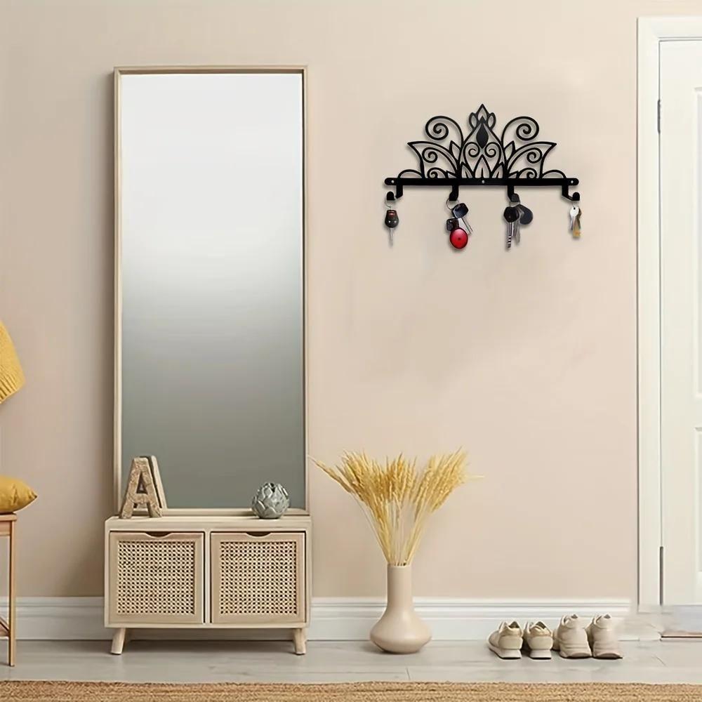 

Mandala Pattern 3D Metal Wall Hook Coat Rack Hallway Storage