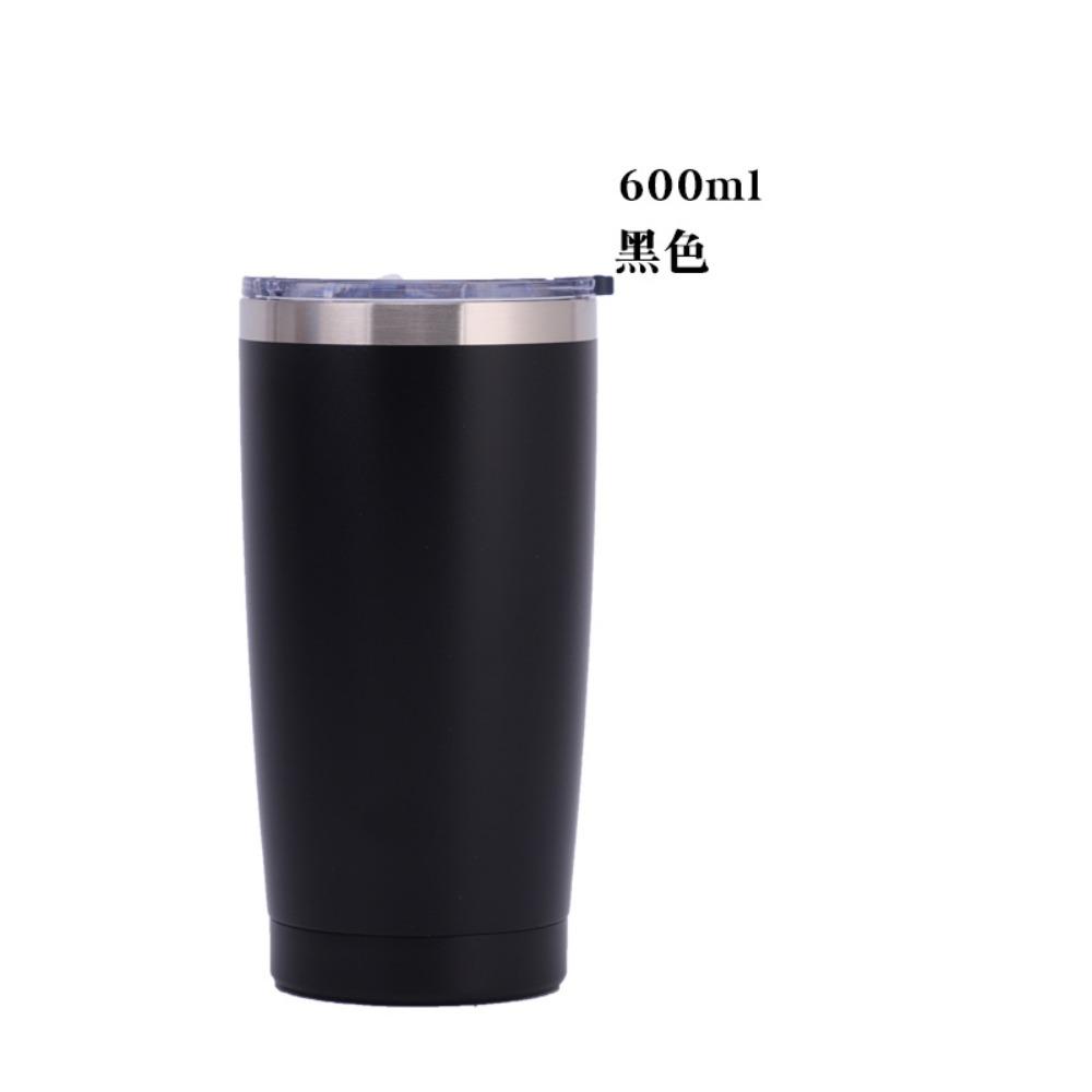 20oz Powder Coated 304 Stainless Steel Car Tumbler, Double Wall Vacuum Insulated Iced Coffee Travel Cup with Sliding Lid