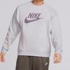 Nike Sportswear Logo French Terry Crewneck Sweatshirt Men Tops Light-Grey CU4508-910
