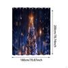 180x200cm Bath Curtain with 12 Hooks for Christmas Decoration