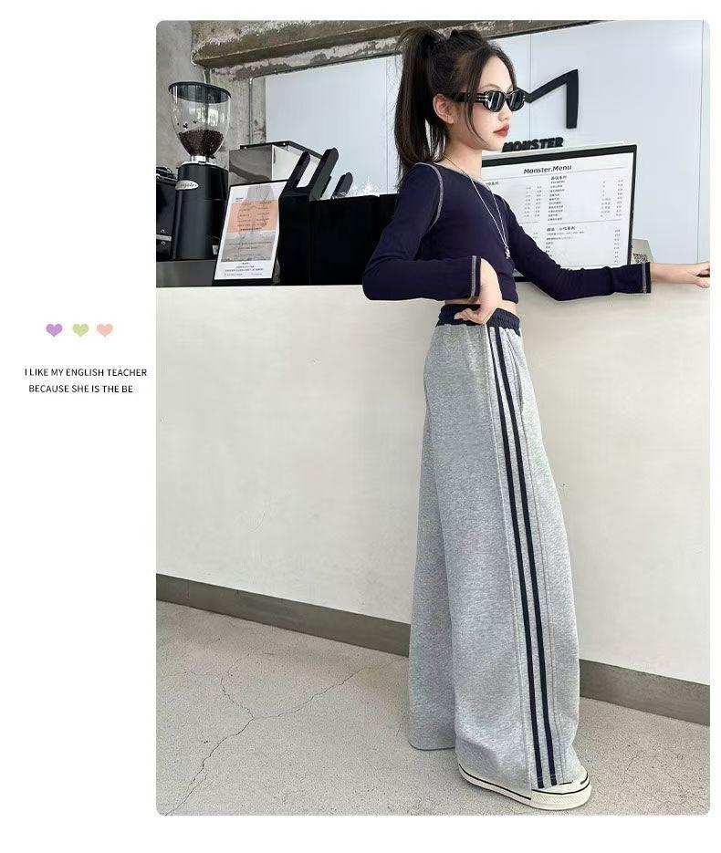 Mädchen Frühling-Herbst Gerade Hosen – Jugend Weite Leggings Freizeit Hosen