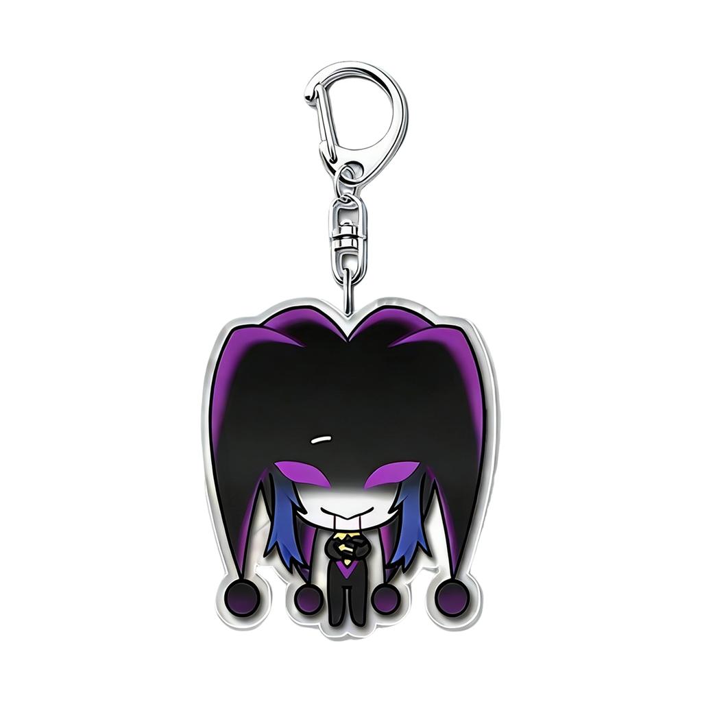 Cute Game Character Keychain Bag Pendant Durable Metal Key Ring Accessory for Kids Friends Gift Practical Everyday Use