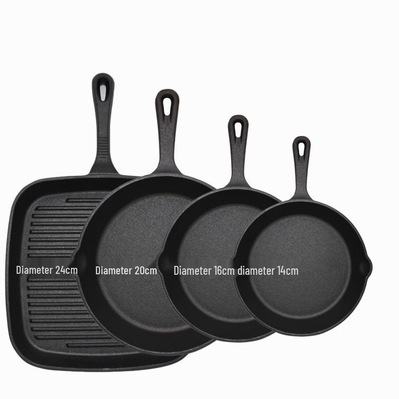 

ZISIZ Cast Iron Skillet Four-Piece Set