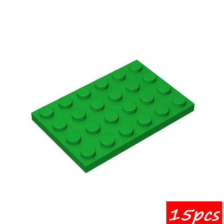 15PCS Compatible Assembles Particles 3032 4x6 DIY Building Blocks Thin Figures Bricks Assembly Educational Toys For Kids Gifts