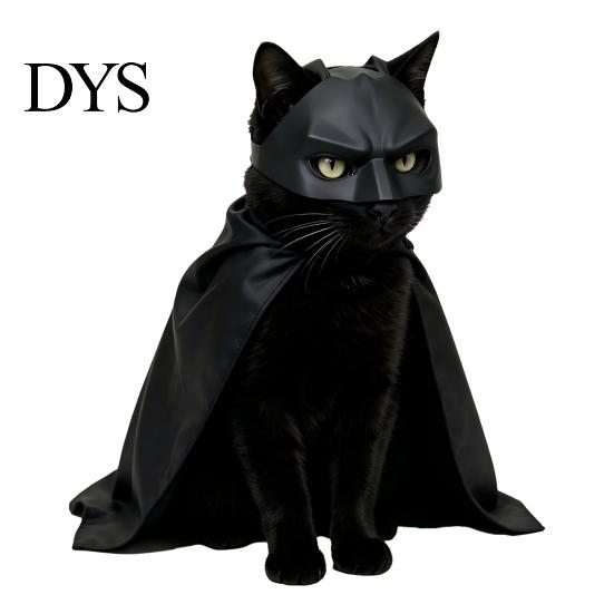 Comfortable Pet Halloween Suit Black Bat Cat Masque And Cloak Costume, Funny Wings Cape Outfits, Cute Puppy Dress Up Accessory for Cosplay,