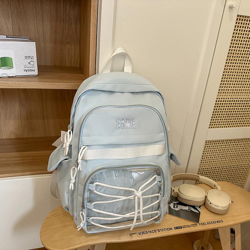 School bag 2025 new niche design fashion versatile backpack large capacity leisure sports style school bag travel shoulder bag