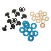 10x Glitter Safety Teddy , 24mm