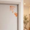 3D Printed Spider Web Cat Wall Decor, Orange Halloween Hanging Ornament, Spooky Cute Spider Cat Figure for Home Party Decoration