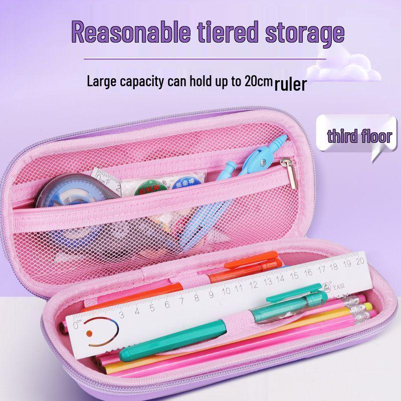 Großes Schul-Federmäppchen für Kinder - La Bu Bu Mädchen-Design - Kostenloser Versand