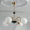 French Minimalist Chandelier: Mid-Century Sputnik Light for Living Room, Bedroom, Dining Area - Romantic Cream Style Lighting