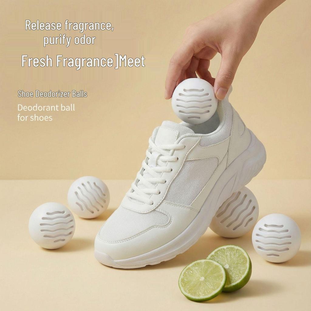 Shoe & Sock Deodorizer Balls - Fresh Scent, Odor Removal, Air Freshener for Shoes and Cabinets
