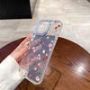 Fresh glitter, small floral summer mobile phone case, Apple 17 transparent anti-drop protective case, iPhone15pm is super beautiful.