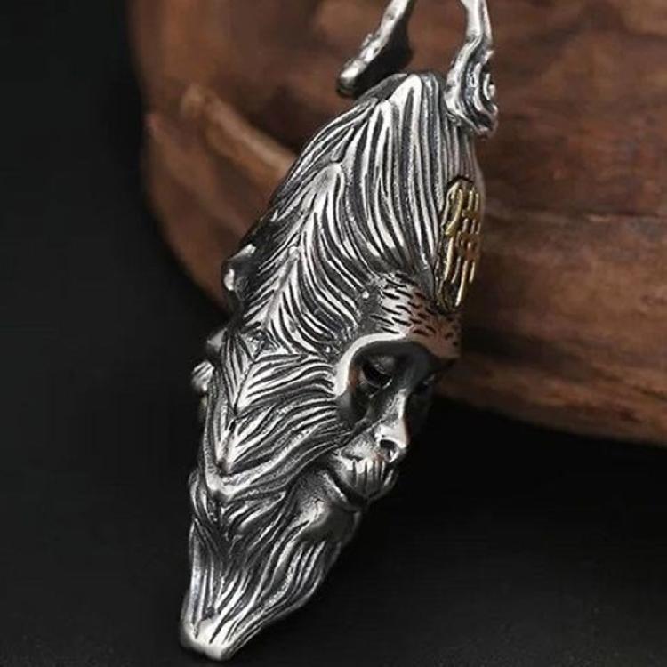 Stylish Monkey Kings Game Pendant Sturdy Brass Necklace Accessory for Gaming Enthusiasts and Trendy Adults Daily Use