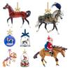 Holiday Ornament Party Cute Christmas Horse Pendant Desktop Gifts Decoration