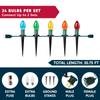 Joyfy Christmas Pathway Lights 30.75 FT 24 C9 LED Walkway Lights with Marker Stakes Lights for Christmas Outdoor Decorations