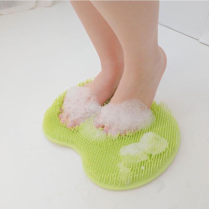 1 Piece Silicone Bath Massage Mat, Foot Bath Mat, Bathroom Wall-mounted Back Washer Foot Massage Mat Foot Massager Back Washer