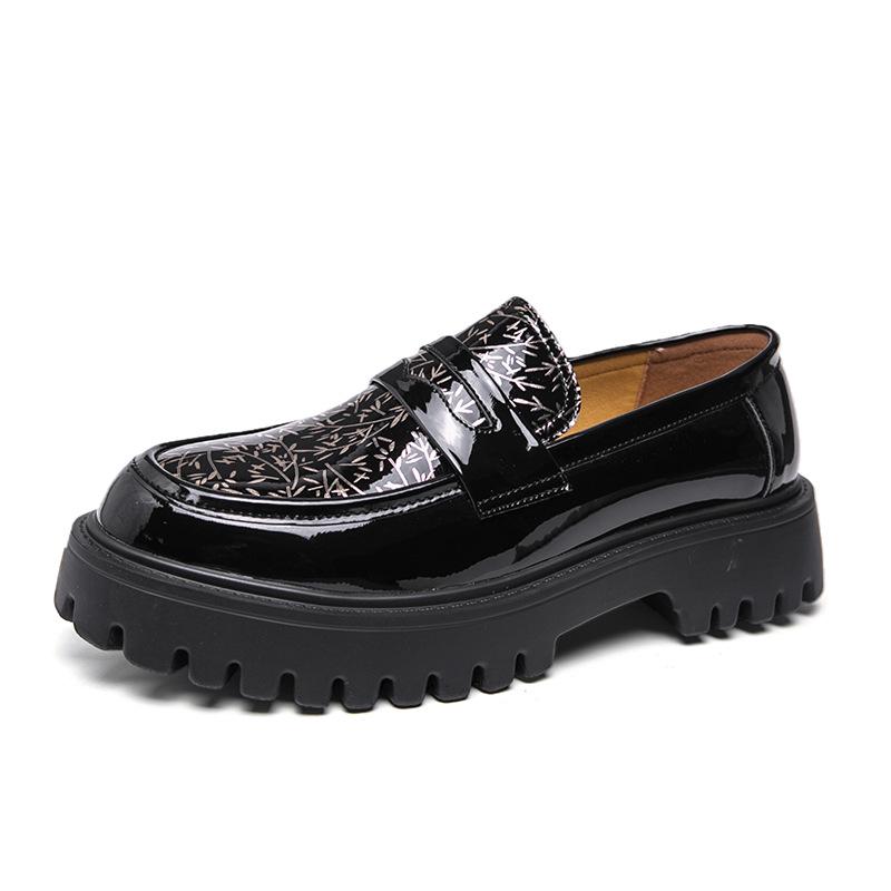 Men s Cross-Border Slip-On Leather Loafers - Formal & Casual Driving Moccasins, Large Size 42