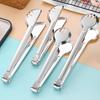 Thickened Stainless Steel Kitchen & BBQ Food Tongs for Bread, Steak & Steamed Buns