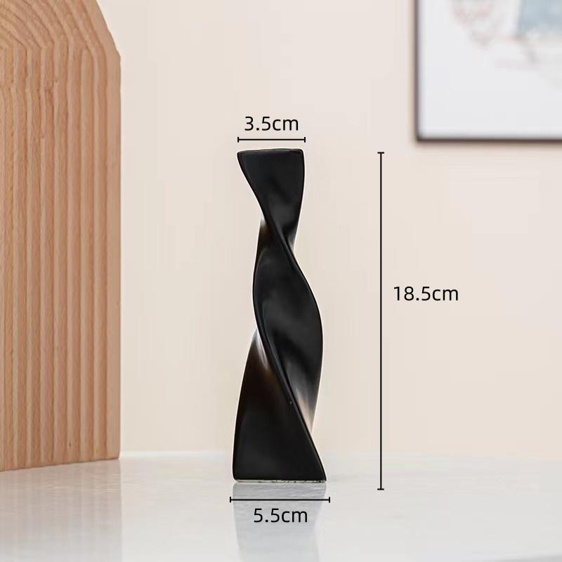 Керамическая ваза Скручивание Геометрические линии Ваза для цветов Абстрактные декоративные украшения Аксессуары для цветочных композиций Домашний декор