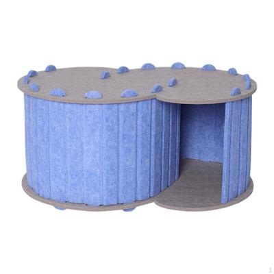 Cat Bed Hideaway Nest Bigable Removable Cover Resistant At Comfortable Scratches for 2 Cave