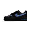 Air Force 1 Blu E Bianco Ricamo Ammortizzazione, Resistente All'Usura Scarpe da Skateboard Basse Unisex Nero Blu CW2288-001(Team1337-)