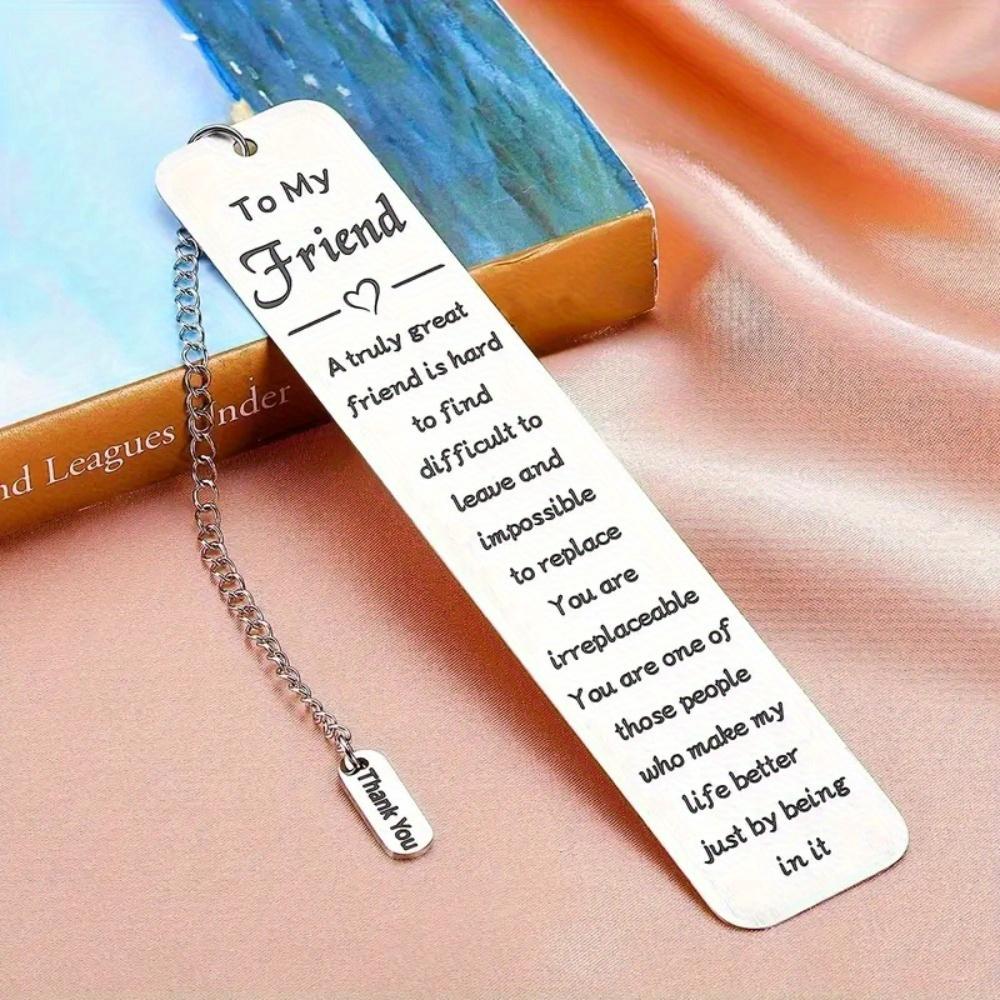 2pcs Bookmark Teacher Gift Carved Metal Bookmark Friend Holiday Gift for My Friend