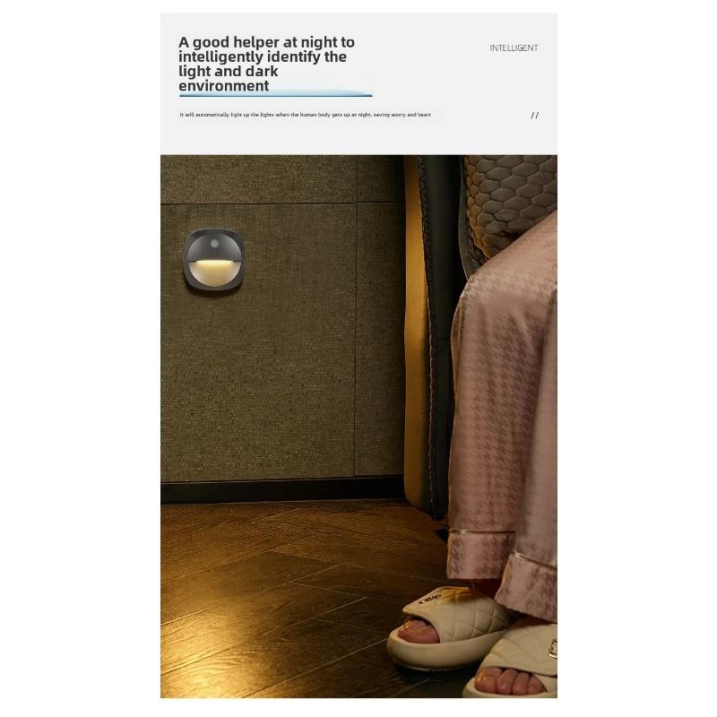 New Charging Induction Night Light Household Bedroom Hallway Toilet Night Night Sensor Light Long Battery Life