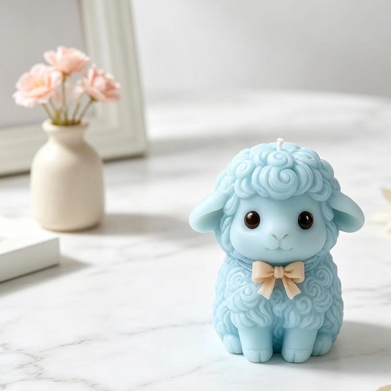3D Lamb Shaped Silicone Mold Reusable Easy Release Sheep Mould for DIY Soap Candle Resin Plaster Art Projects
