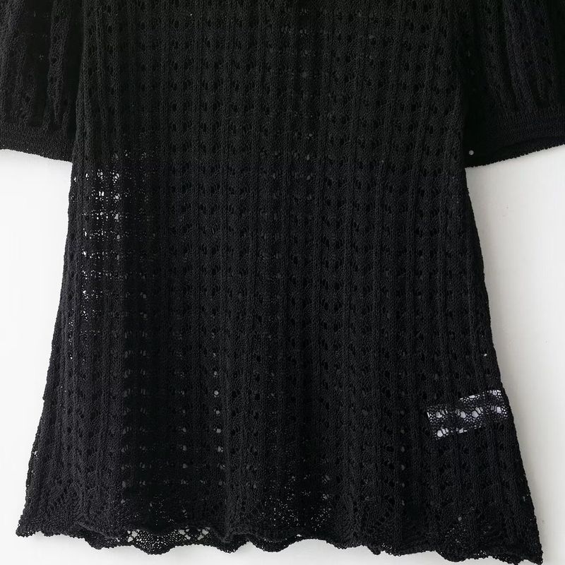 Autumn New Arrival Fashion Wind Foreign Trade Women's Clothing Fashion Simple Knitting Polo Shirt Collar Top 6236105