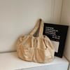 Women's Large Capacity Corduroy Handbag Drawstring Shoulder Bag Tote Bag