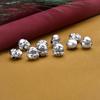 999 Sterling Silver Laughing Buddha Spacer Bead Pendant for Woven Bracelet DIY Crafts