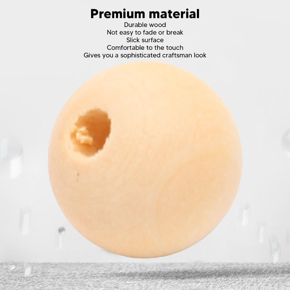 100pcs Bulk Pack Round Wood Beads Multipurpose DIY Wood Beads Wooden Spacer Beads  DIY Crafting