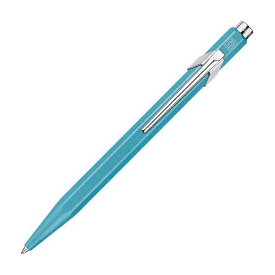 Caran d Ache 849 Ballpoint Pen, Oil-Based, Color Matte X Turquoise, NF0849-681, Metal Case, Genuine Product