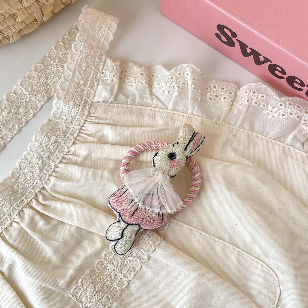 Cartoon Cute Rabbit Hair Clips Fabric Lace Children's BB Clips Hairpins for Baby Girls Kids Hair Accessories Headwear Hairgrips