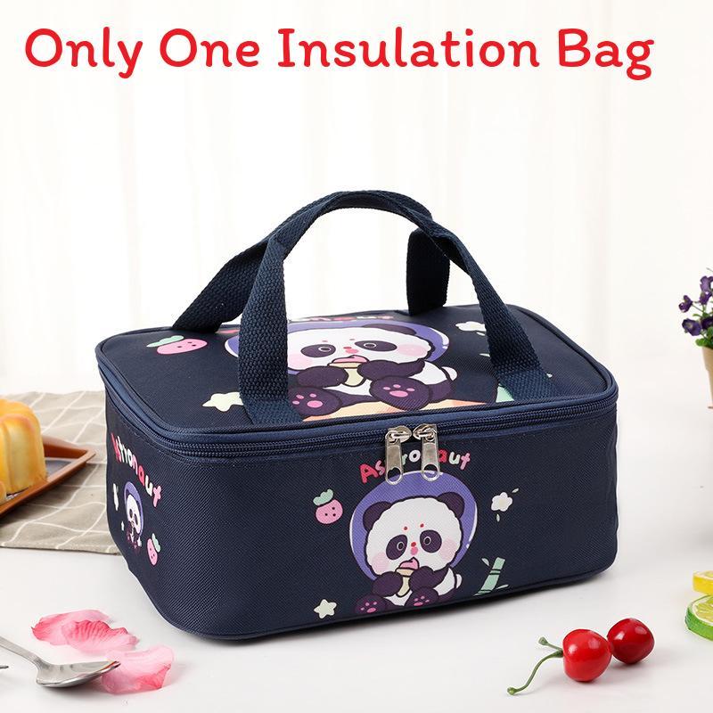 Cartoon Insulated Lunch Bag With Aluminum Foil For Students And Kids