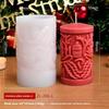 Christmas Cylinder Silicone Mold Set for Aroma Candles Wax Resin Epoxy Craft with 3D Snowflake Pine Tree Design DIY Gift Making