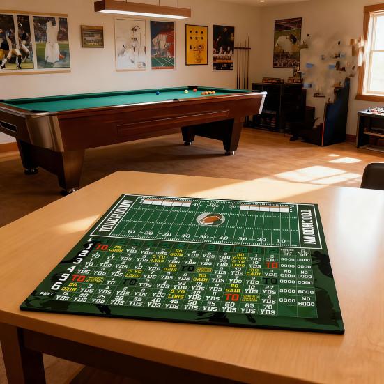 Dice Football Board Game Portable Travel Family Night Parties Interactive Football Game Adults Football Knuckle Touchdown Dice Tabletop Game