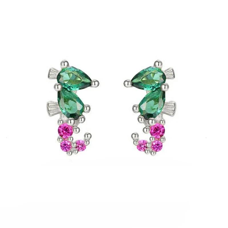 CRMYA Copper Gold Plated Earring Set For Women Color CZ Zircon Piercing Clip Hoop Dangle Earrings For Women Jewelry Wholesale