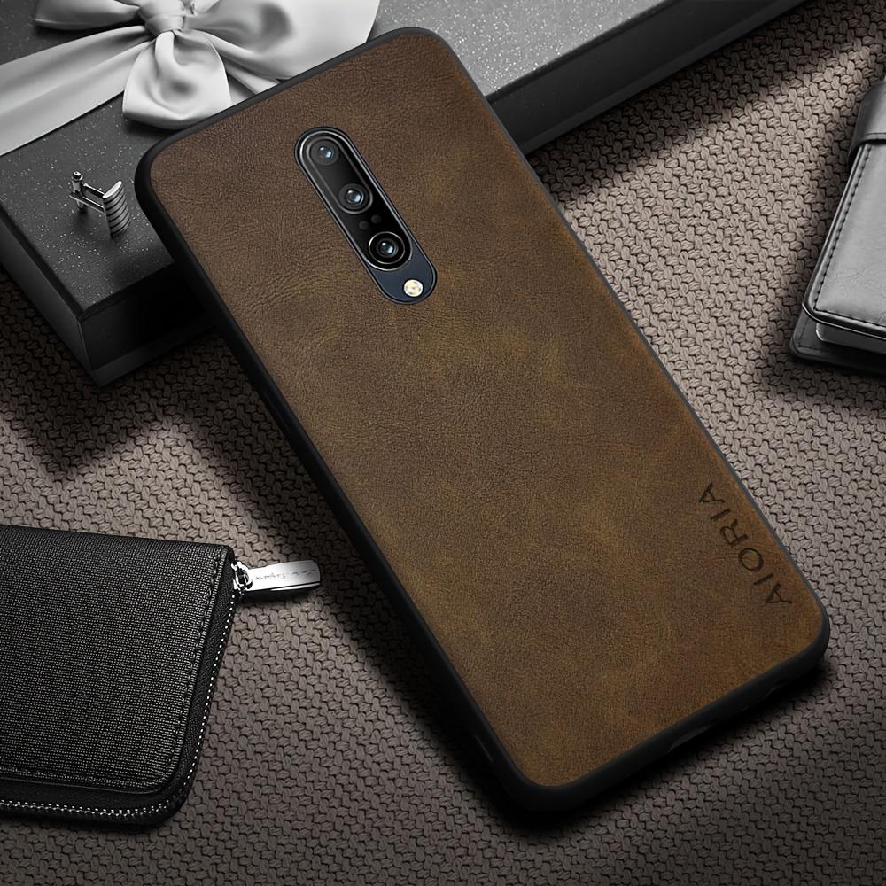 Phone Case - Luxury Retro Faux Leather Phone Case for Oneplus 9 8 7 6 Pro 9R 9RT 9 US 6T 8T 7T Pro Matte Soft Bumper Hard Back Cover Fashion Case