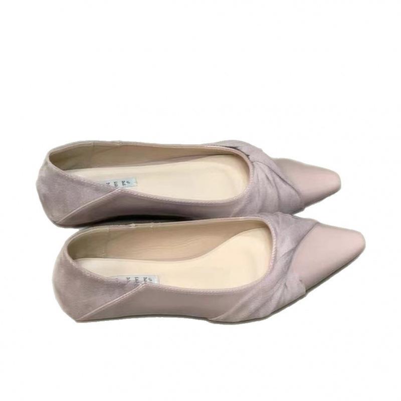 Premium Version of French Beautiful Pointed Head Shallow Mouth Single Shoes Women's 2025 New Models with Skirts To Increase the Height In the Evening