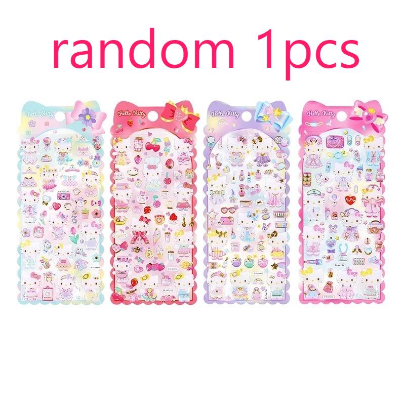 

Рельефные кристальные наклейки Hello Kitty из эпоксидной смолы - Очаровательные наклейки с дизайном из мультфильмов, водостойкие, безопасные для детей, для кружки, корейская поп-культура, фотокарточка, чехол для телефона, кавайи