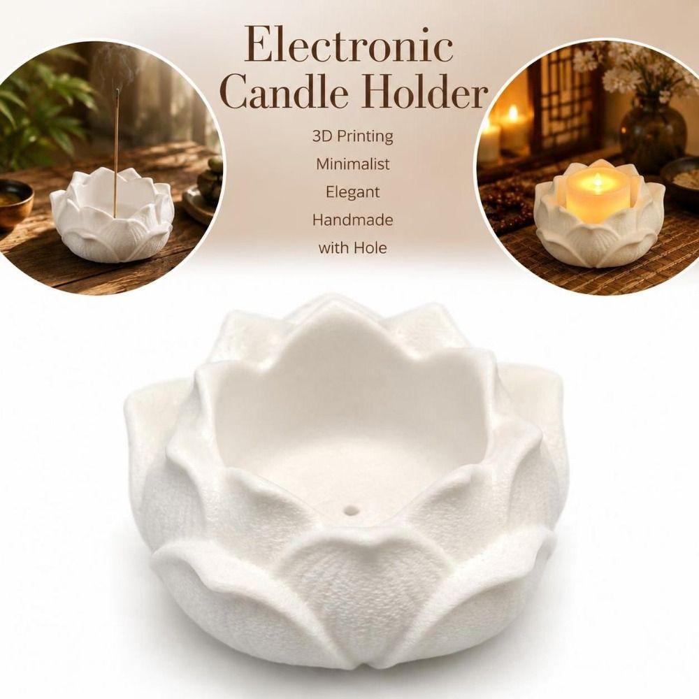 Chinese Style Lotus Incense Burner Minimalist Incense Stick Holder Tabletop Incense Base Tea Room