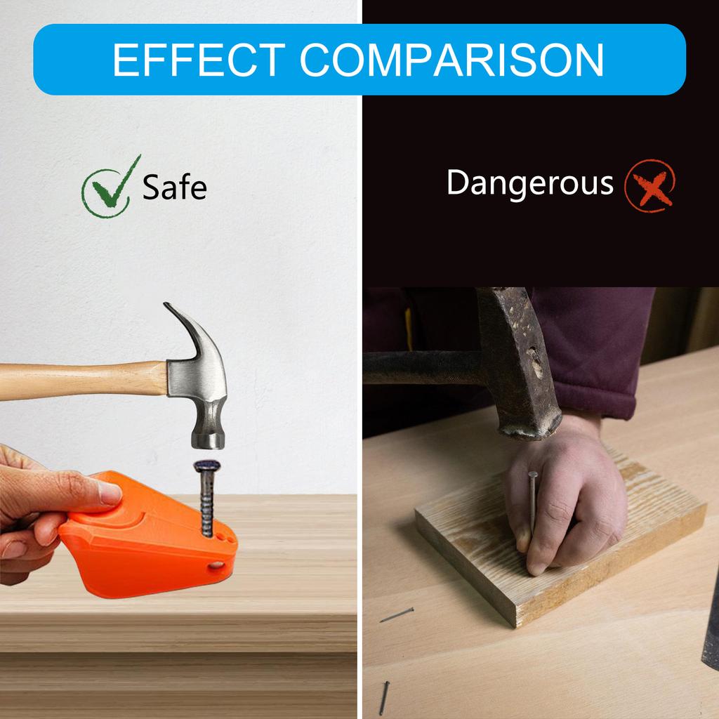 Secure Nail Holder For Safe Hammering Protects Hands During DIY Projects Lightweight Durability Plastic Tool