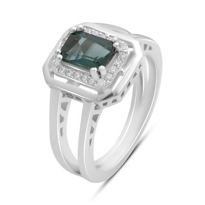 Silver Ring with London Blue Topaz 1.084ct, Item Weight 4.8 G (2195993)